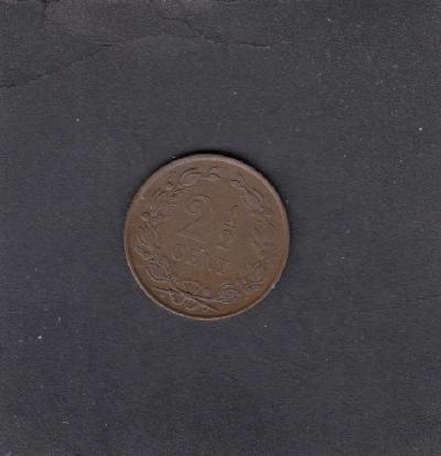 Beschrijving: 2 1/2 Cent WILLEM III